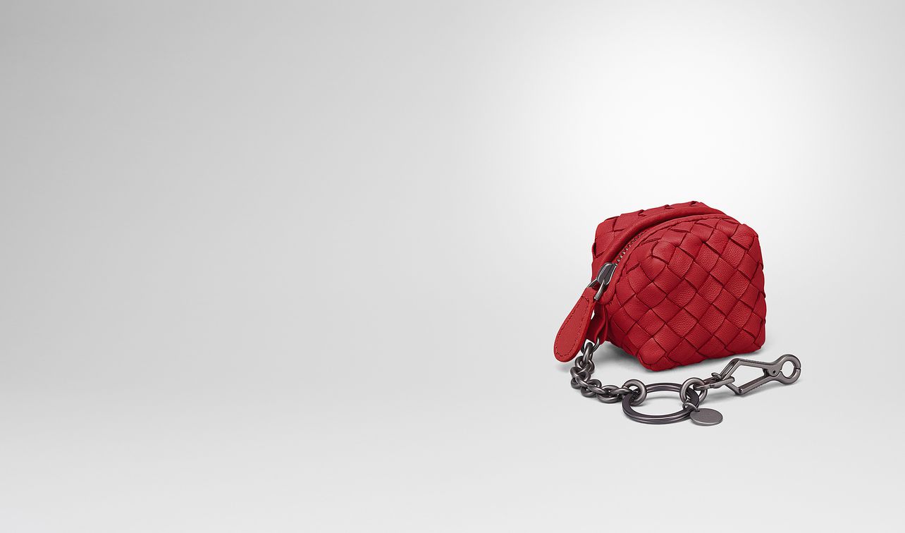 key ring in china red intrecciato nappa landing