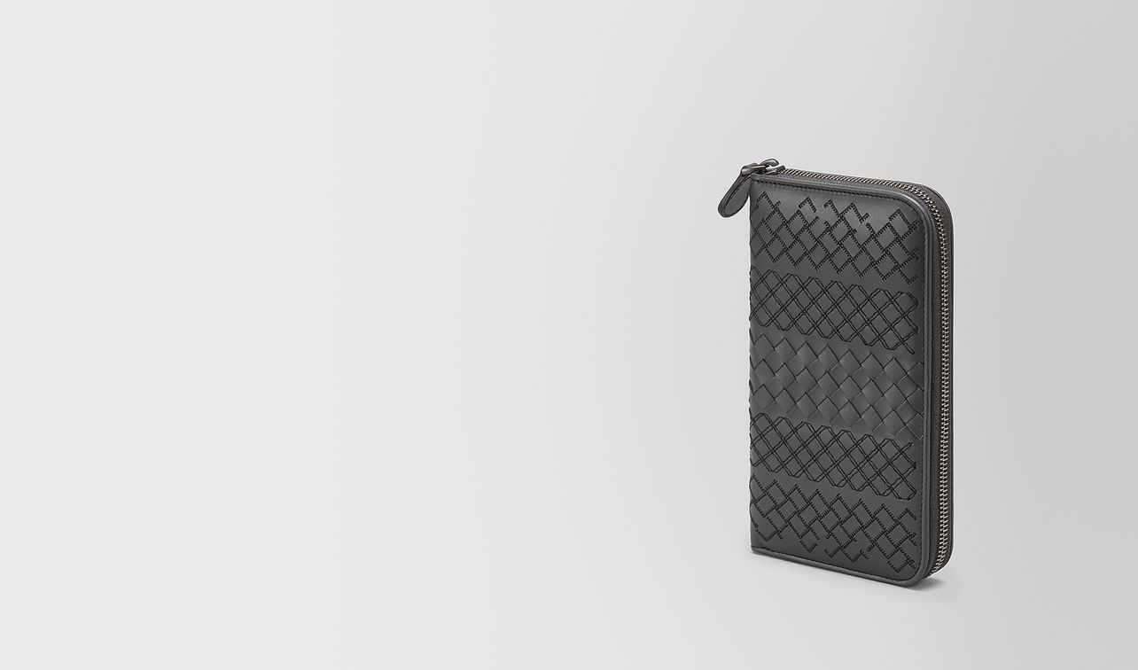 ardoise intreccio aurelio calf zip around wallet landing