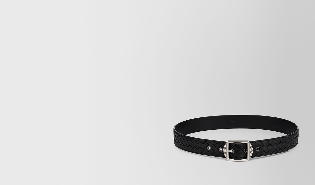 nero intrecciato nappa belt landing