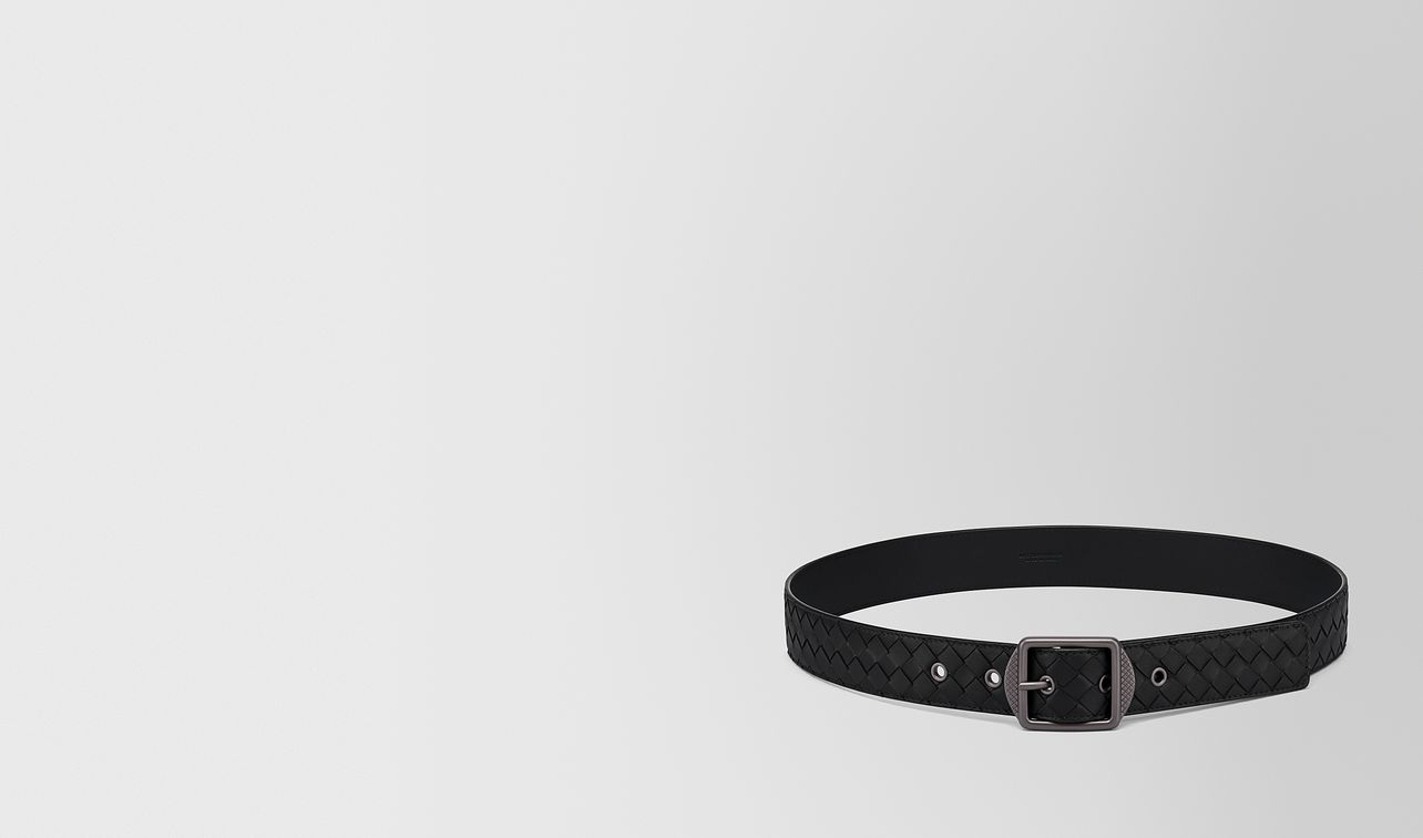 nero intrecciato nappa belt landing