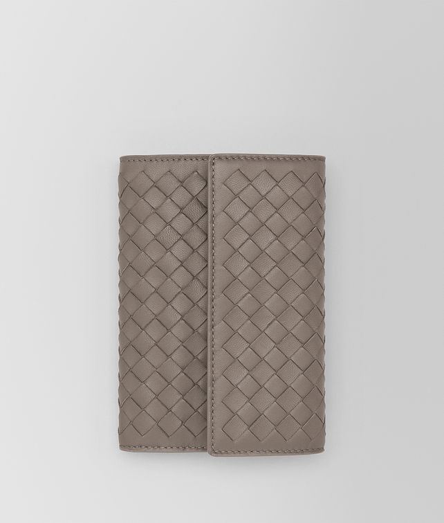 BOTTEGA VENETA CONTINENTAL WALLET IN STEEL INTRECCIATO NAPPA Large Wallet Woman fp