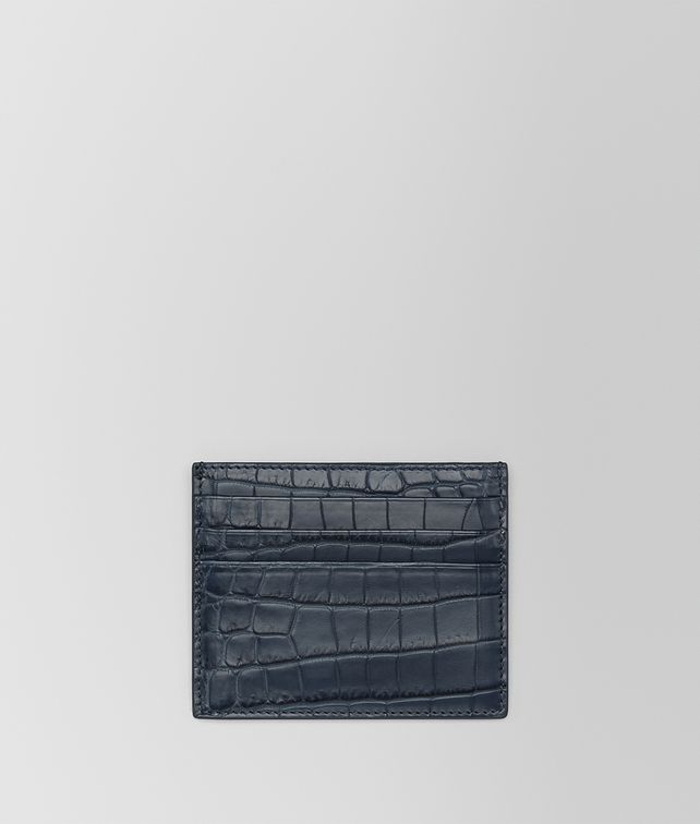 BOTTEGA VENETA DENIM CROCODILE CARD CASE Card Case E fp