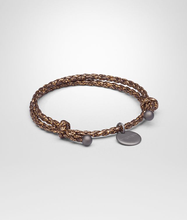 BOTTEGA VENETA ORO SCURO CALF BRACELET Keyring or Bracelets E fp