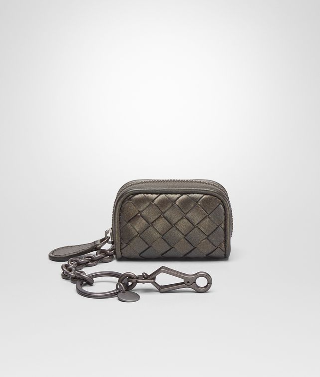 BOTTEGA VENETA DARK BRONZE INTRECCIATO NAPPA KEY RING Keyring or Bracelets E fp