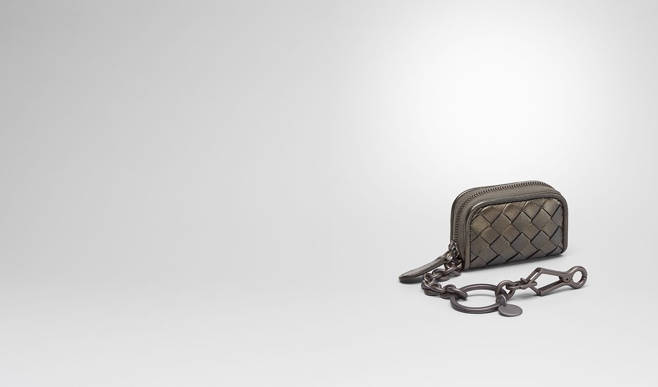 dark bronze intrecciato nappa key ring landing