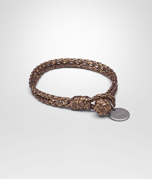 BOTTEGA VENETA ORO SCURO NAPPA BRACELET Keyring or Bracelets E fp