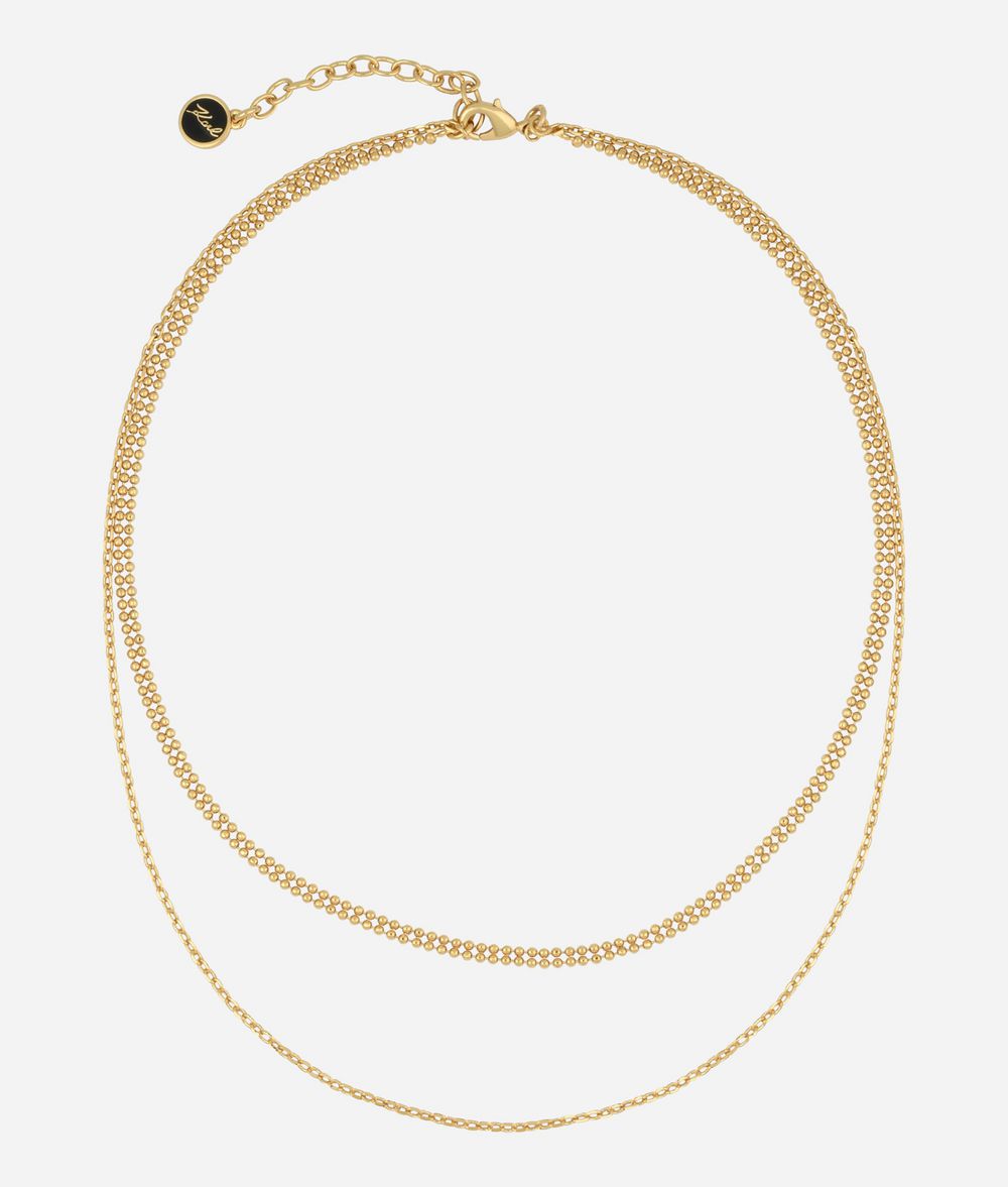 KARL LAGERFELD Gold Layered Chain Necklace Necklace Woman f