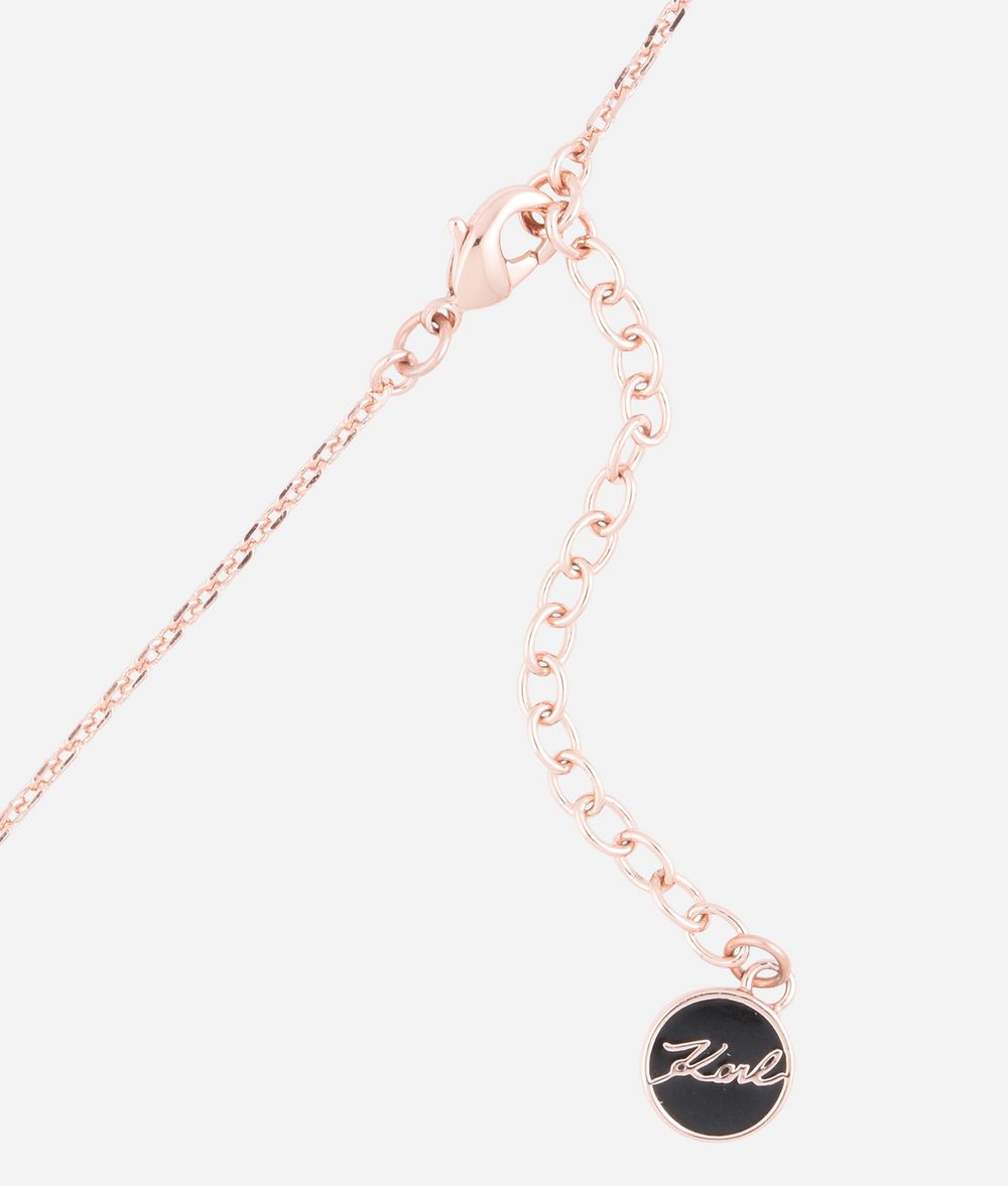 KARL LAGERFELD Collier avec pendentif Choupette or rose Collier Femme d