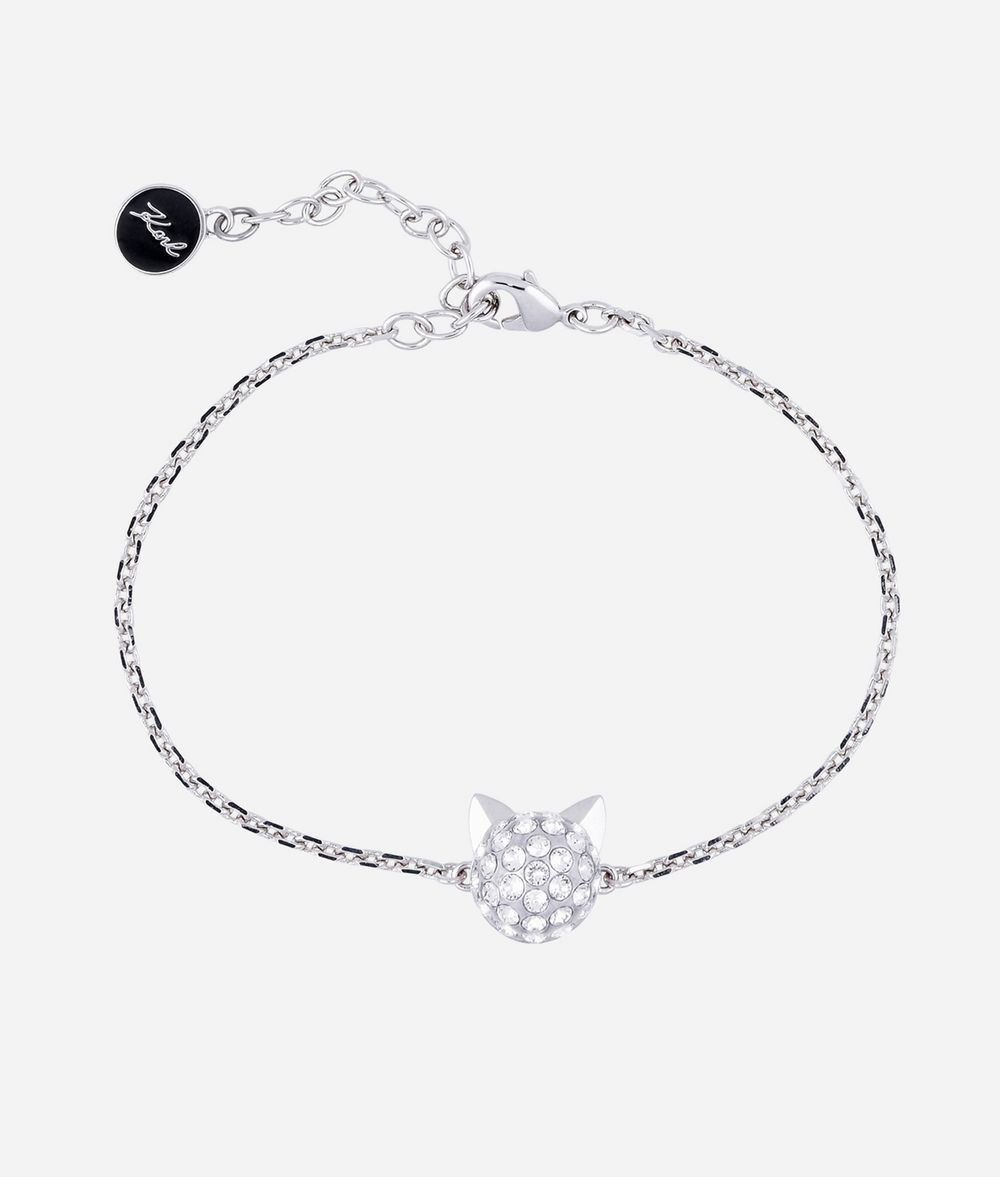 KARL LAGERFELD Bracelet avec pendentif Choupette argenté Bracelet Femme f