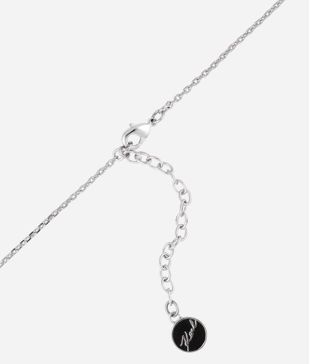 KARL LAGERFELD Collier avec pendentif Choupette argenté Collier Femme d