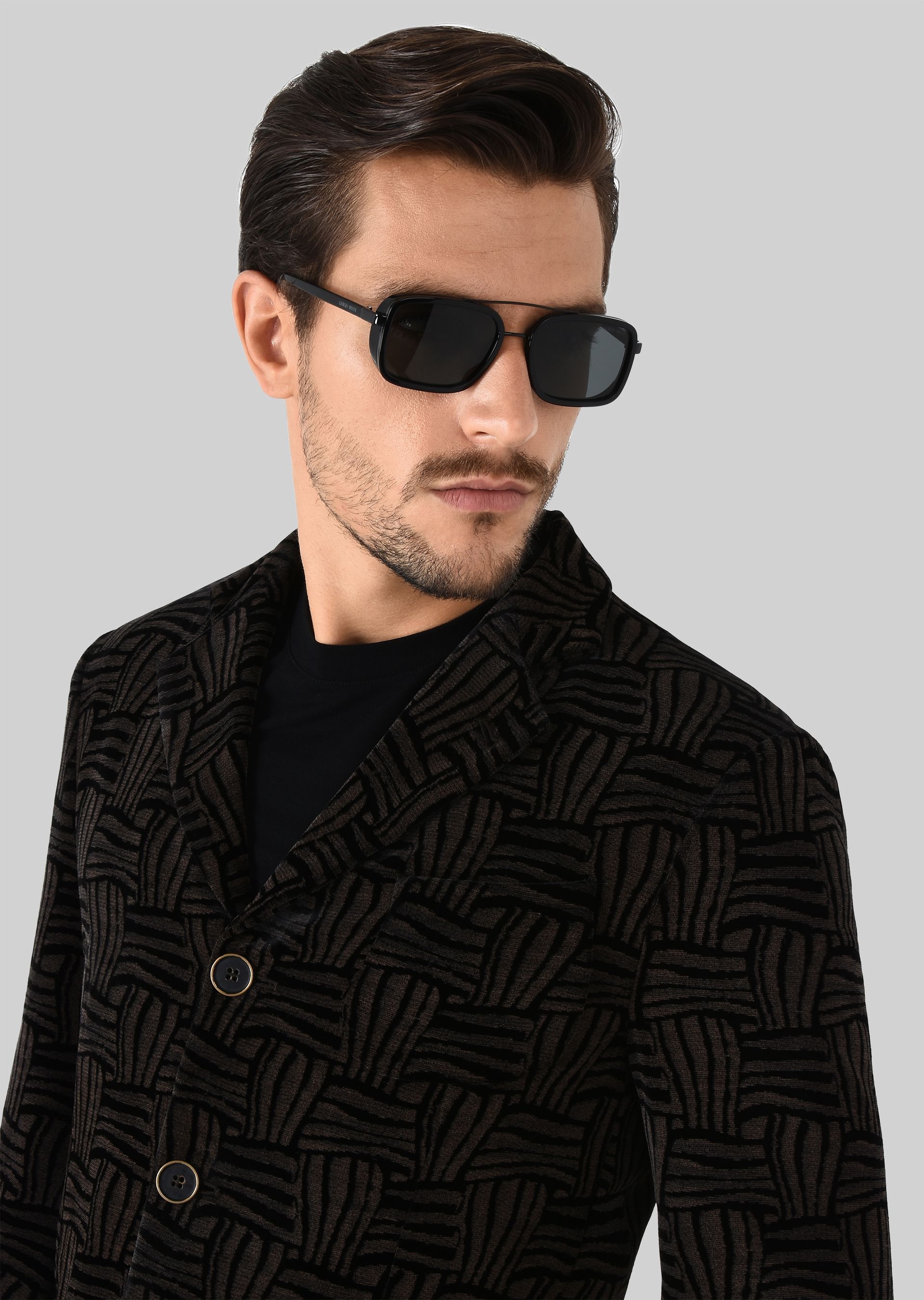 Square Frame Acetate Sunglasses Man Giorgio Armani