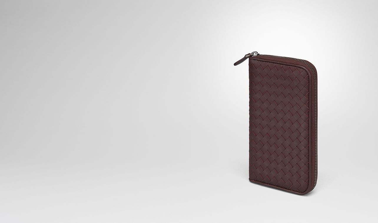 dark barolo intrecciato nappa zip-around wallet landing