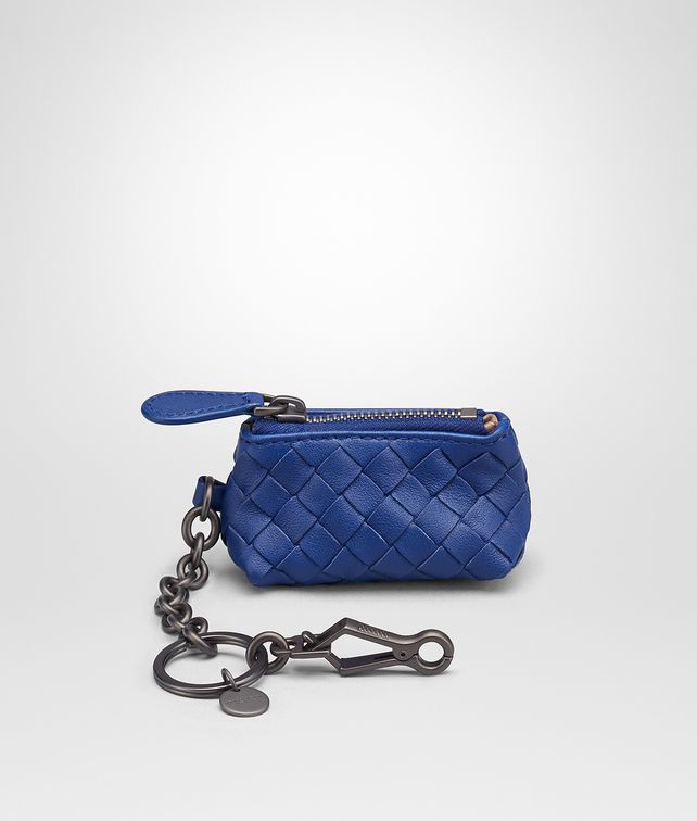 BOTTEGA VENETA COBALT INTRECCIATO NAPPA KEY RING Keyring or Bracelets E fp