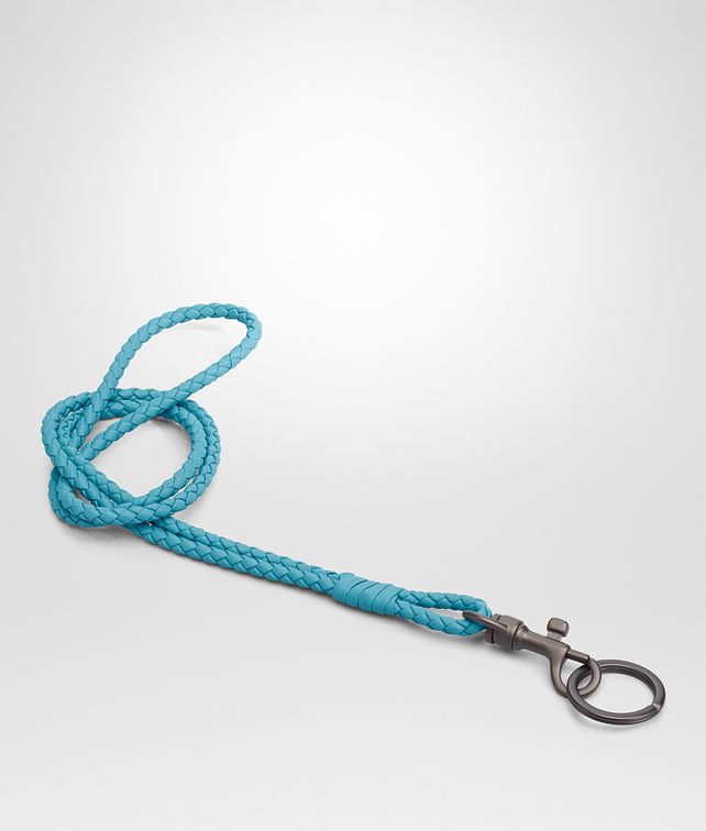 BOTTEGA VENETA AQUA INTRECCIATO NAPPA KEY RING Keyring or Bracelets E fp