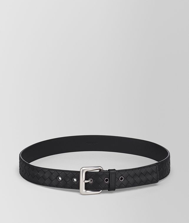 BOTTEGA VENETA NERO INTRECCIATO BELT Belt Man fp
