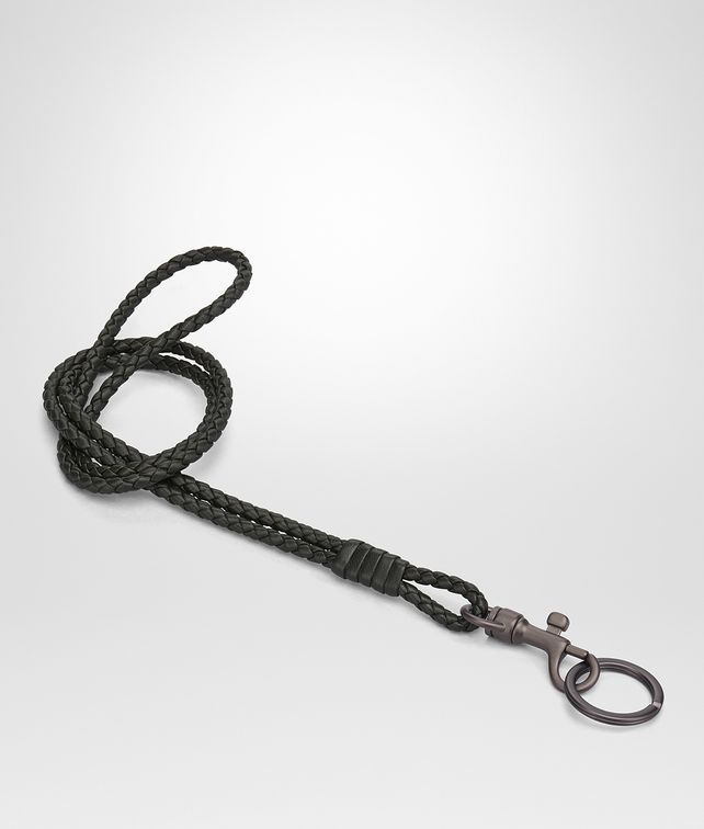 BOTTEGA VENETA DARK MOSS INTRECCIATO NAPPA KEY RING Keyring or Bracelets E fp