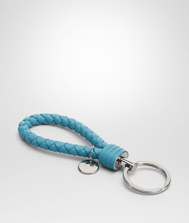 BOTTEGA VENETA AQUA INTRECCIATO NAPPA KEY RING Keyring or Bracelets E fp