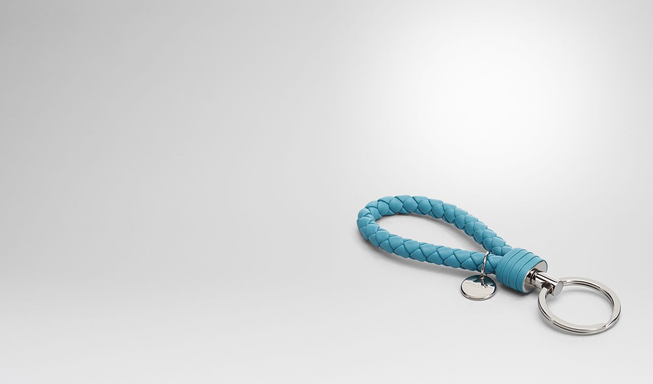aqua intrecciato nappa key ring landing
