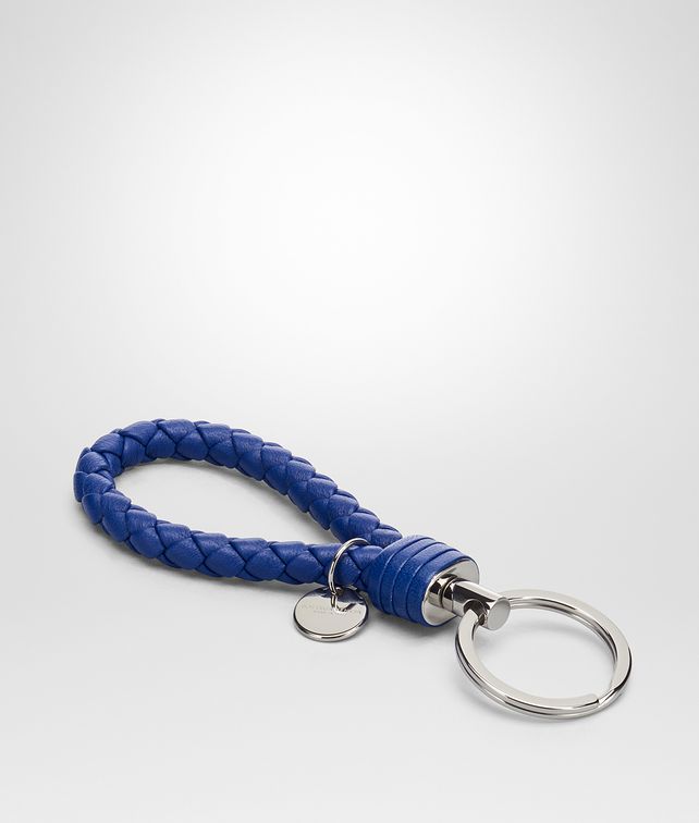 BOTTEGA VENETA COBALT INTRECCIATO NAPPA KEY RING Keyring or Bracelets E fp