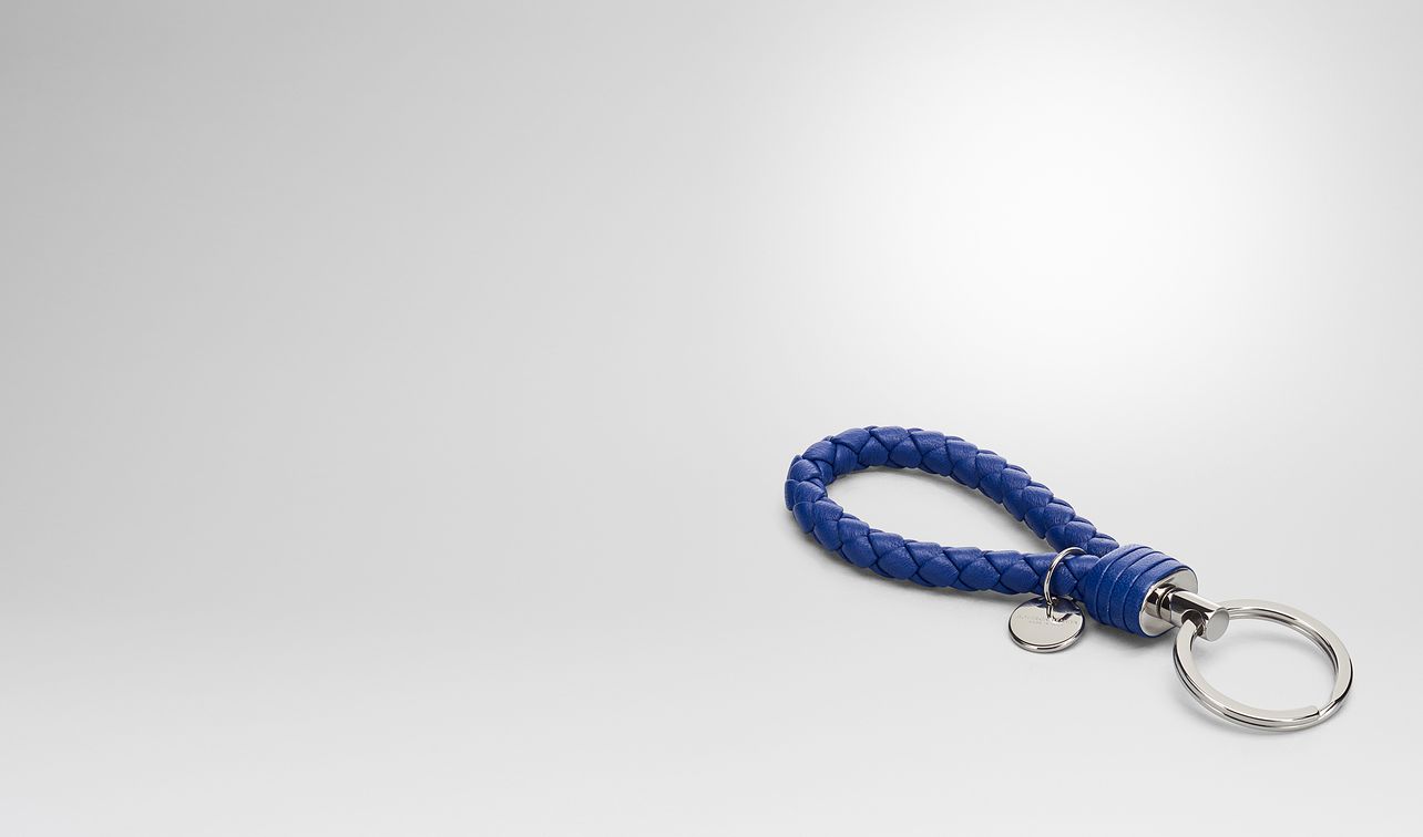 cobalt intrecciato nappa key ring landing