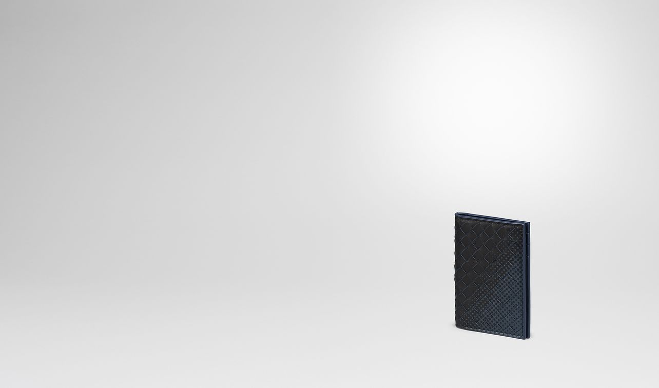 denim intrecciato nappa card case landing