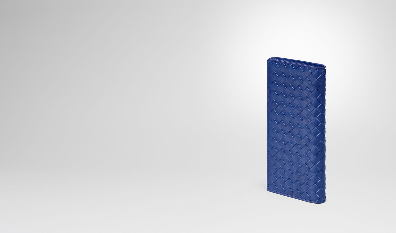 intrecciato continental portemonnaie in cobalt blue landing