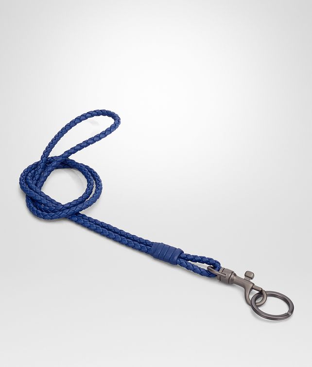BOTTEGA VENETA COBALT INTRECCIATO NAPPA KEY RING Keyring or Bracelets E fp