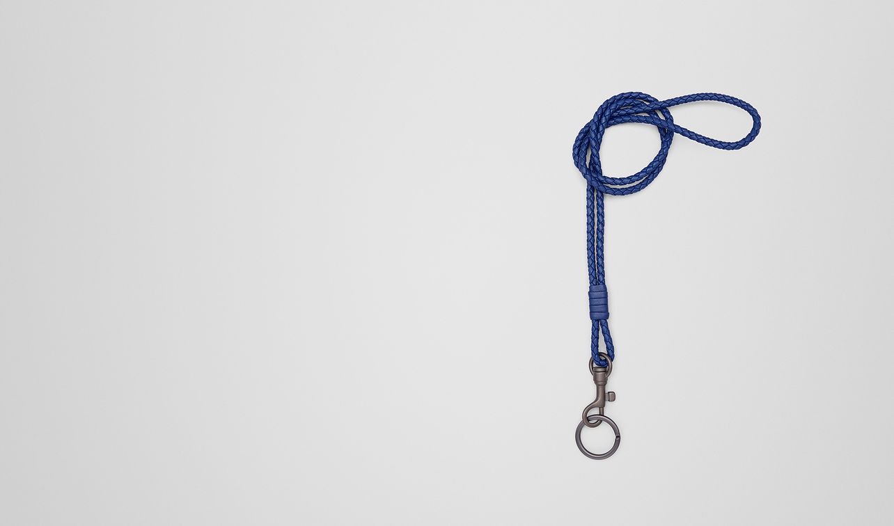 cobalt intrecciato nappa key ring landing