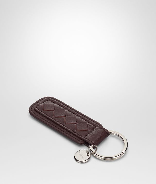 BOTTEGA VENETA DARK BAROLO INTRECCIATO NAPPA KEY RING Keyring or Bracelets E fp