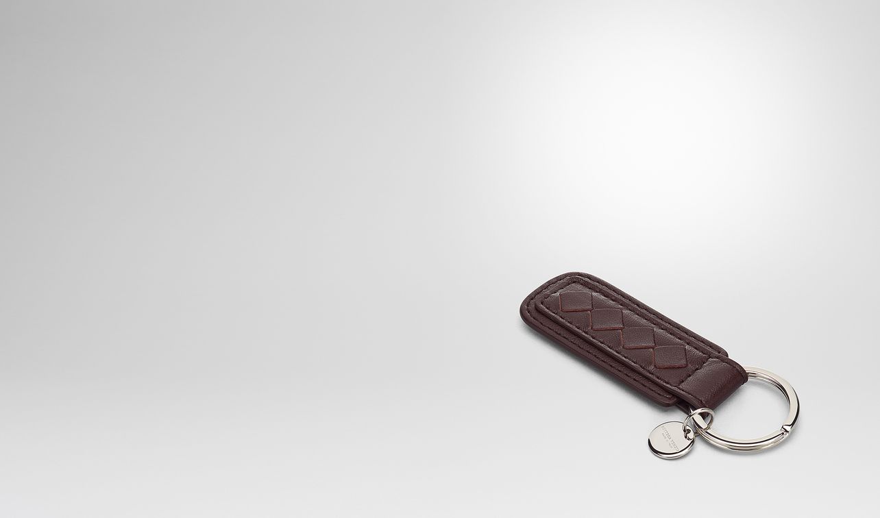 dark barolo intrecciato nappa key ring landing
