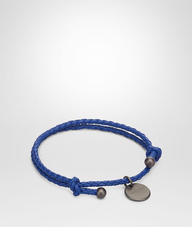 BOTTEGA VENETA COBALT INTRECCIATO NAPPA BRACELET Keyring or Bracelets E fp