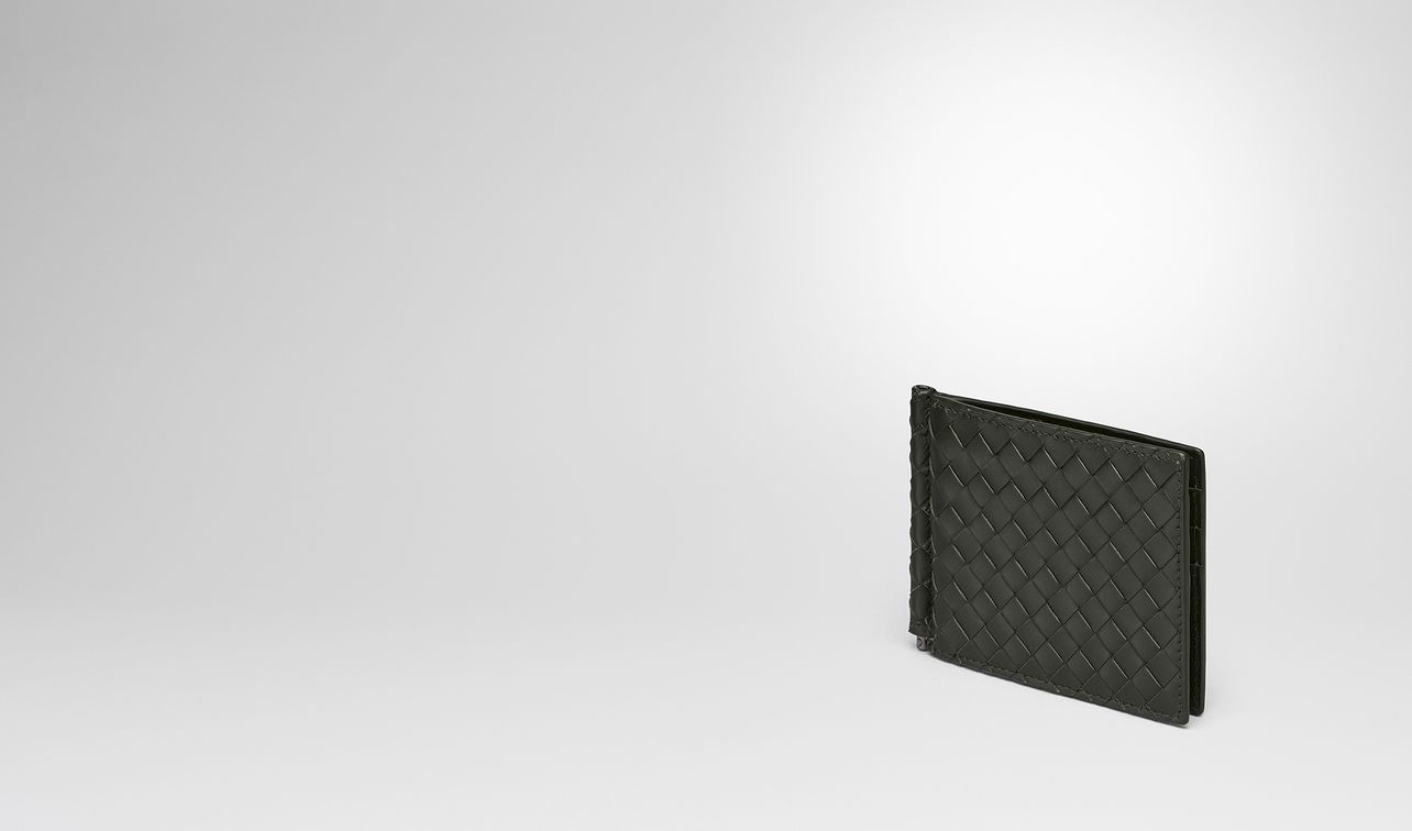 dark moss intrecciato wallet landing