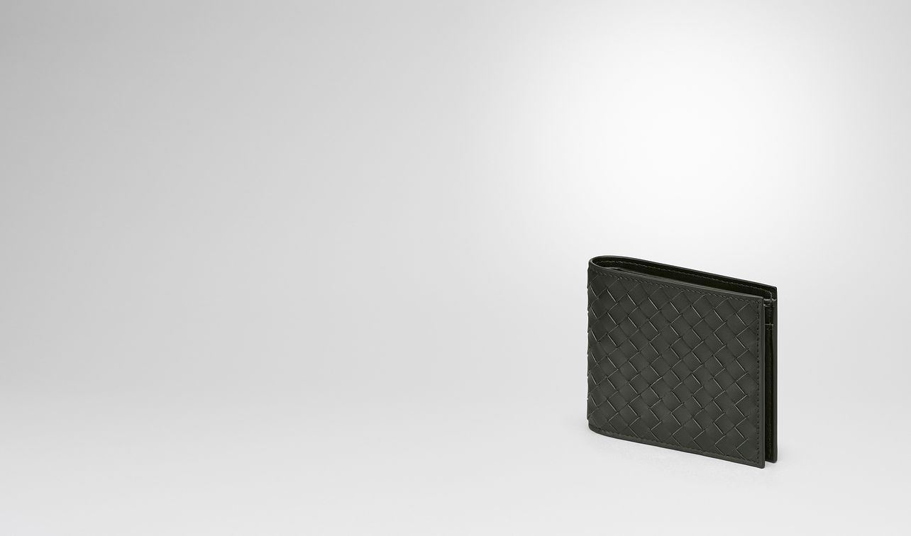 dark moss intrecciato wallet landing