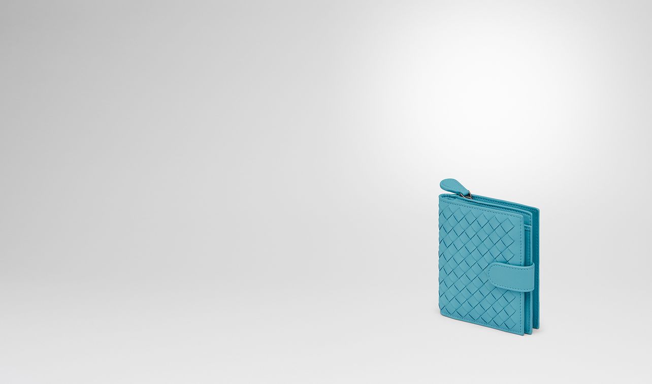 aqua intrecciato nappa mini wallet landing