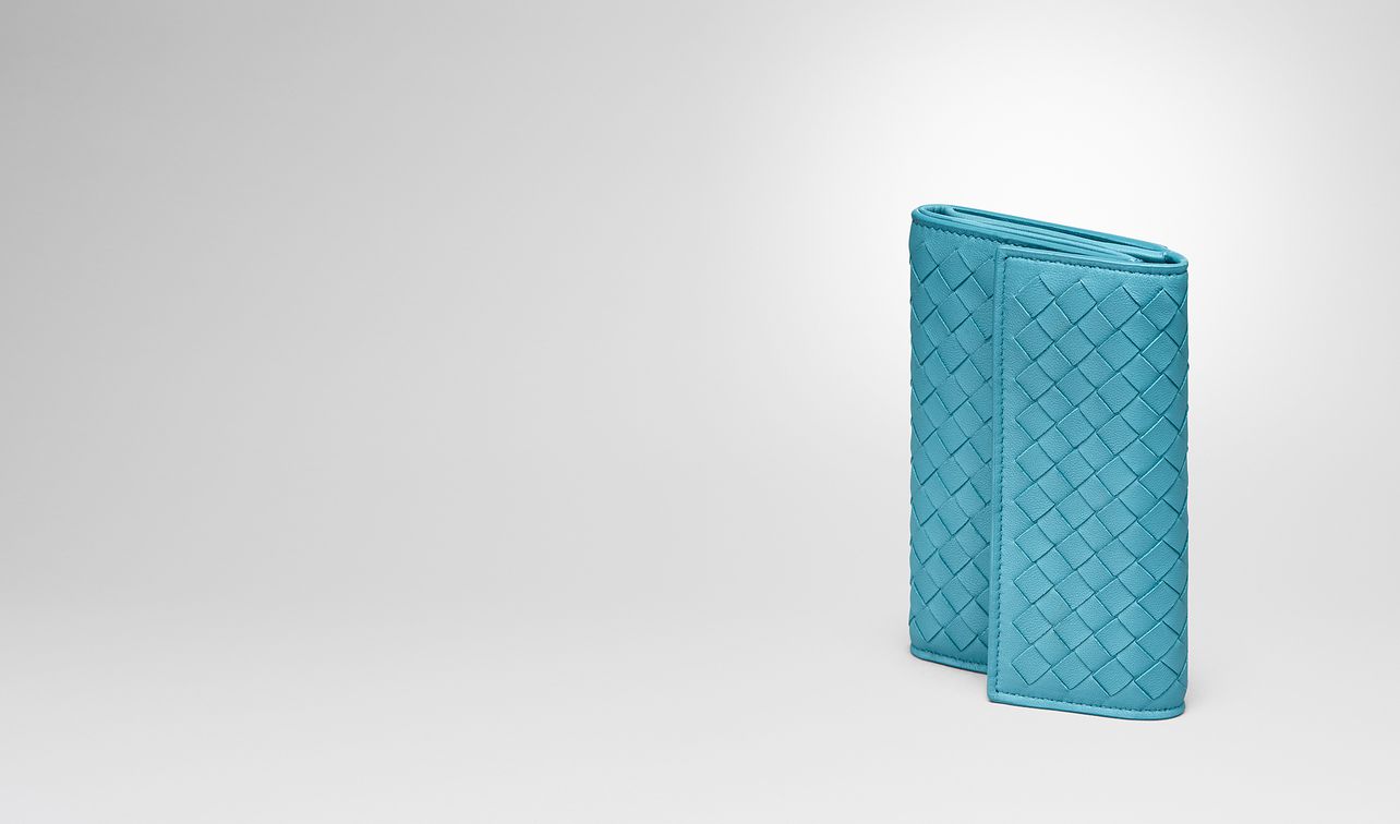 aqua intrecciato nappa continental wallet landing