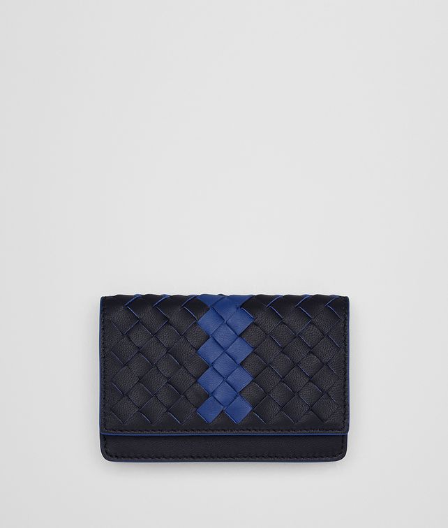 BOTTEGA VENETA COBALT INTRECCIATO NAPPA CARD CASE Card Case or Coin Purse E fp