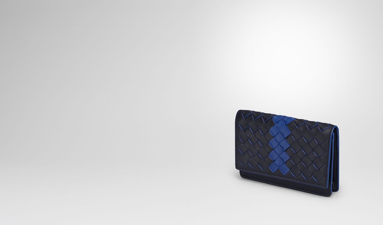 cobalt intrecciato nappa card case landing