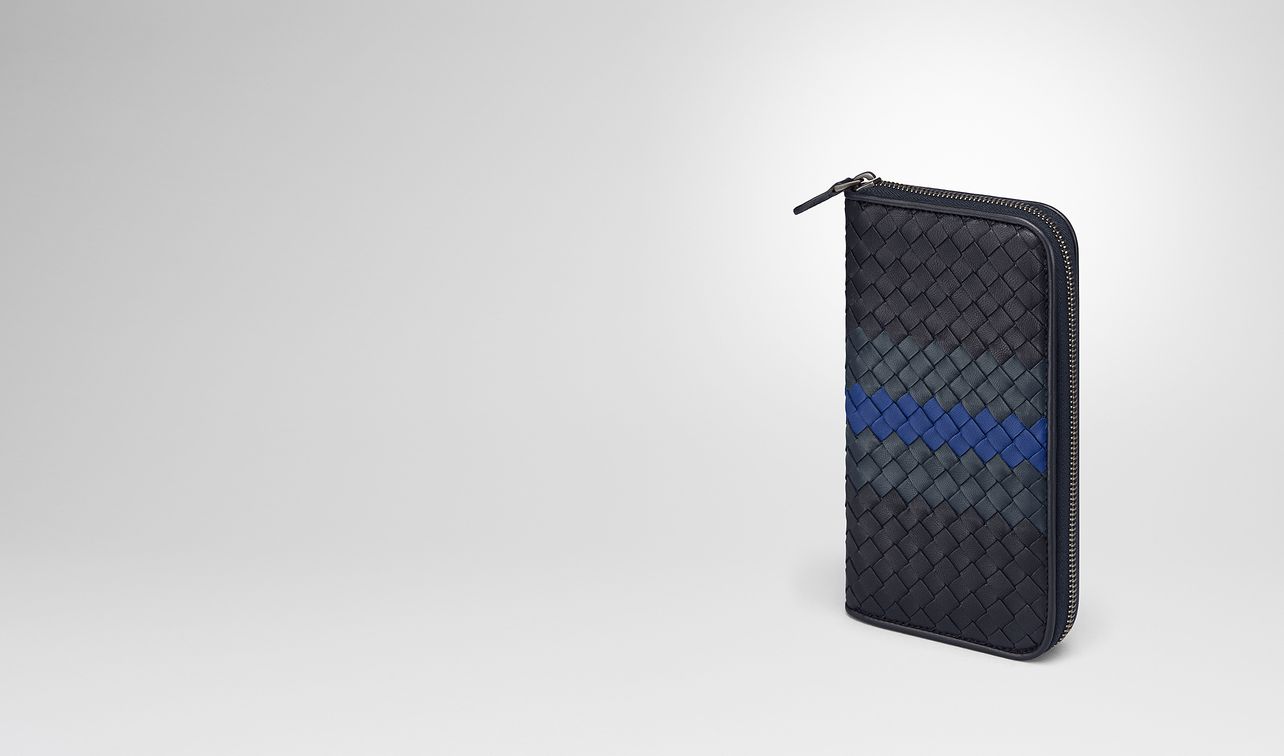 tourmaline intrecciato lamb club zip-around wallet landing