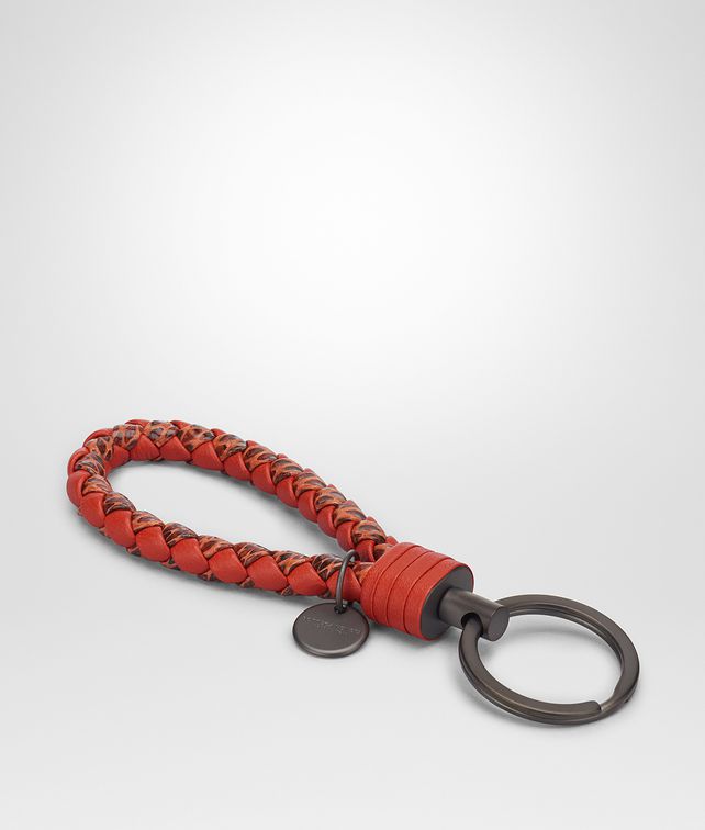 BOTTEGA VENETA TERRACOTTA INTRECCIATO AYERS KEY RING Keyring or Bracelets E fp