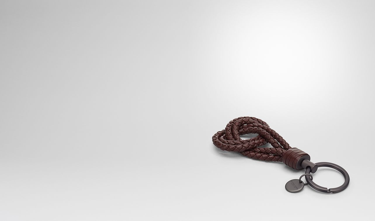 dark barolo intrecciato nappa key ring landing