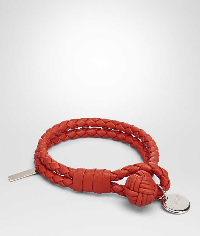 BOTTEGA VENETA TERRACOTTA INTRECCIATO NAPPA BRACELET Keyring or Bracelets E fp
