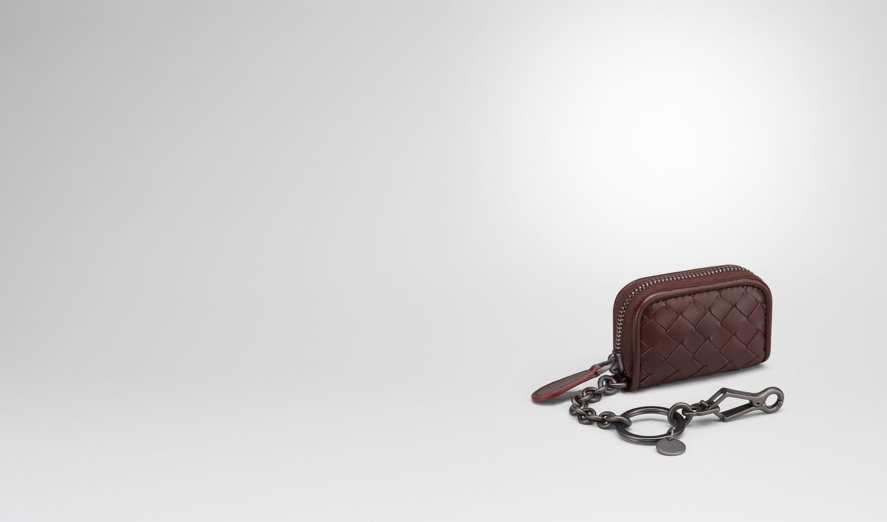 dark barolo intrecciato nappa key ring landing