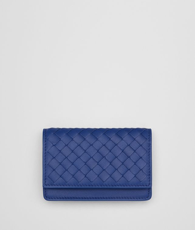 BOTTEGA VENETA COBALT INTRECCIATO NAPPA CARD CASE Card Case or Coin Purse E fp