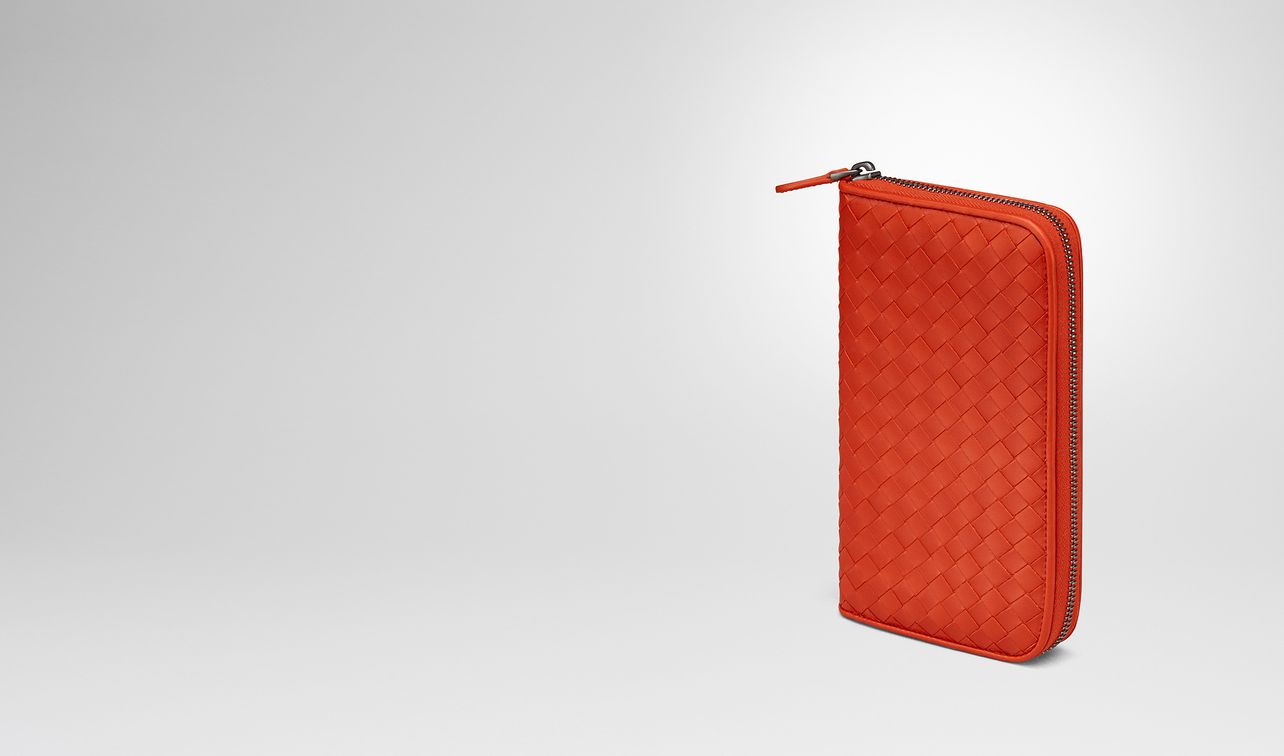 terracotta intrecciato zip-around wallet landing