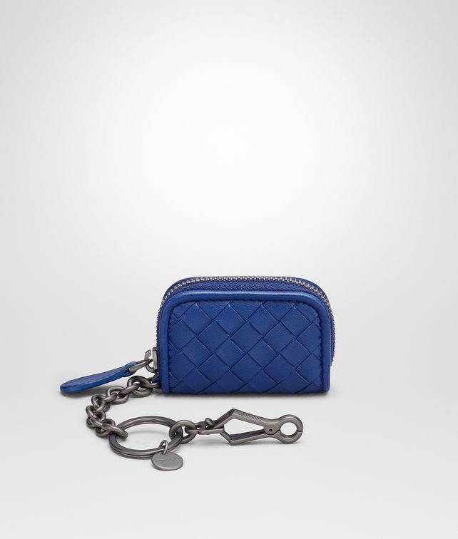 BOTTEGA VENETA COBALT INTRECCIATO NAPPA KEY RING Keyring or Bracelets E fp