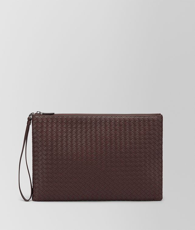BOTTEGA VENETA DARK BAROLO INTRECCIATO NAPPA MAXI POUCH Pouch E fp