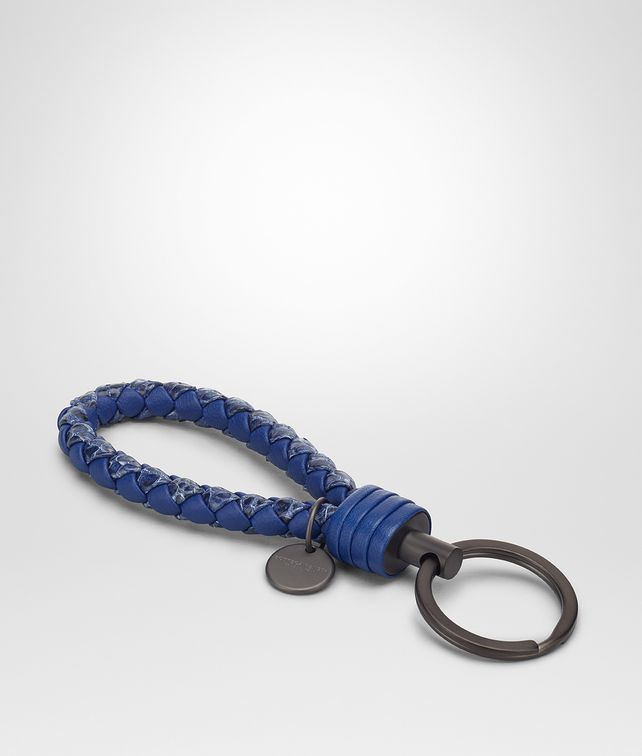 BOTTEGA VENETA COBALT INTRECCIATO AYERS KEY RING Keyring or Bracelets E fp