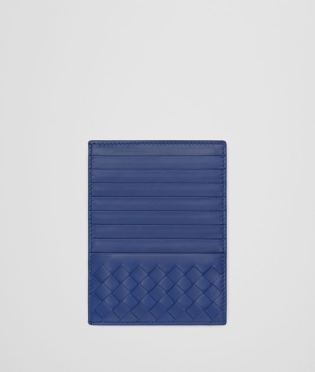 BOTTEGA VENETA COBALT INTRECCIATO NAPPA CARD CASE Card Case or Coin Purse E fp