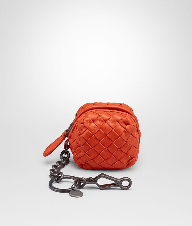 BOTTEGA VENETA TERRACOTTA INTRECCIATO NAPPA KEY RING Keyring or Bracelets E fp