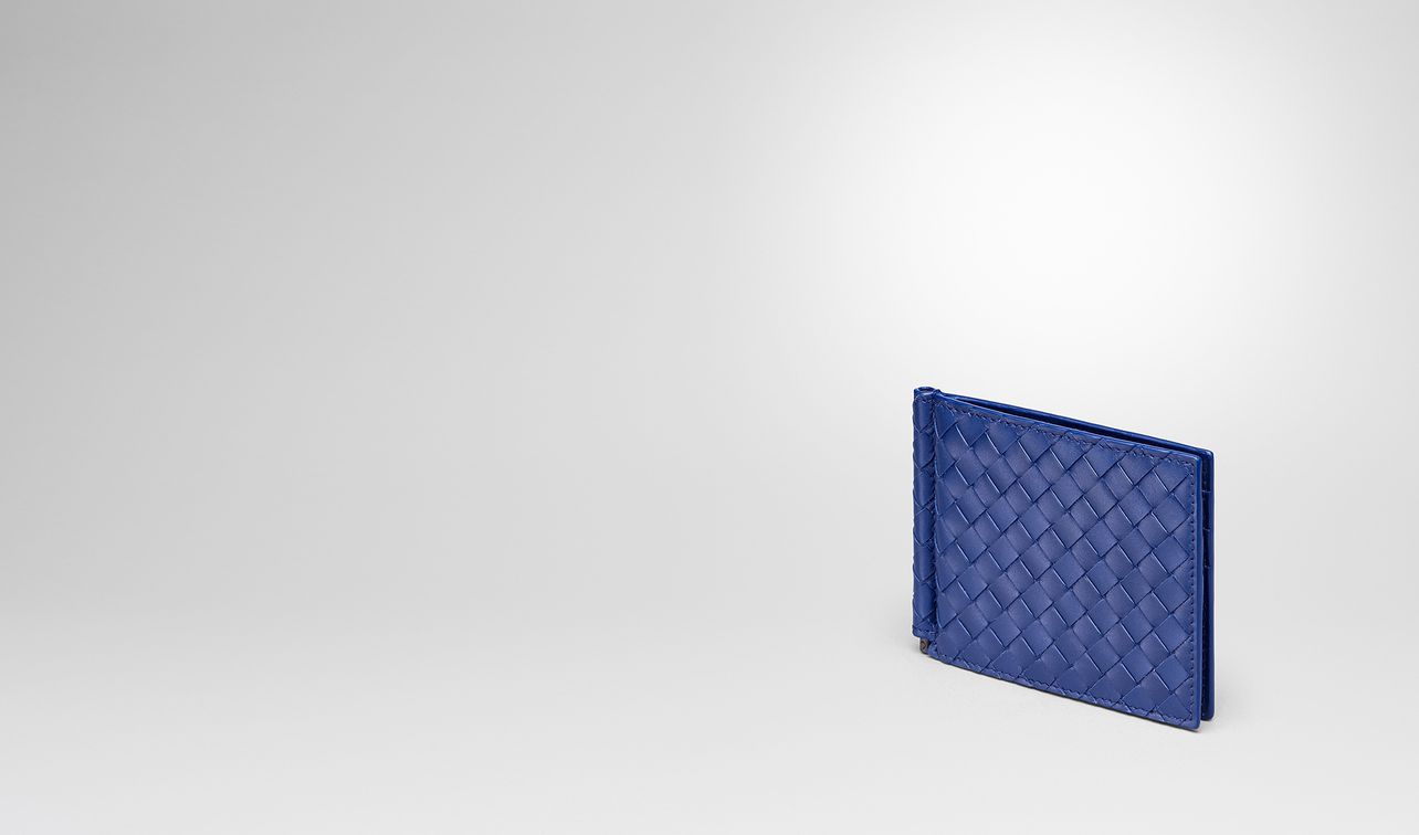 intrecciato portemonnaie in cobalt blue landing